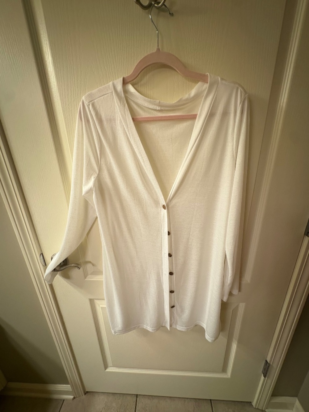 White cardigan